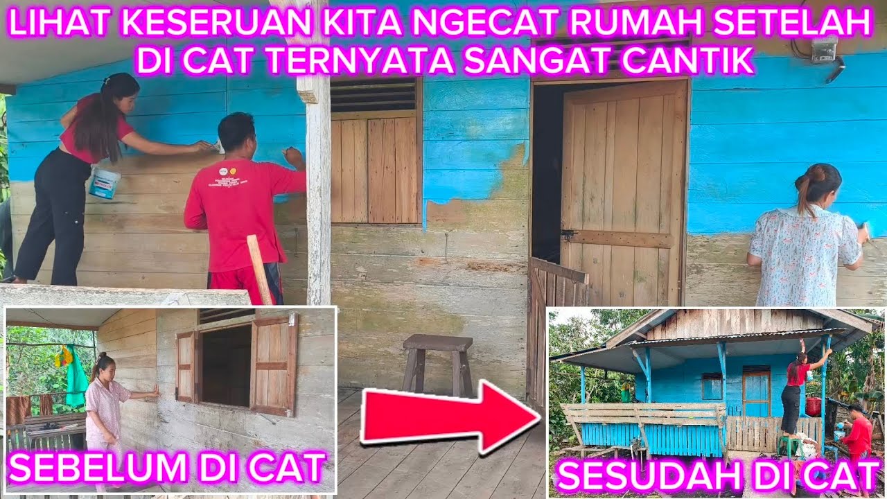 HARI PERTAMA KITA NGECAT RUMAH BERSAMA NOVI & SUAMI‼️LIHAT BERAPA WARNA YANG AKAN KITA NGECAT NANTI❓
