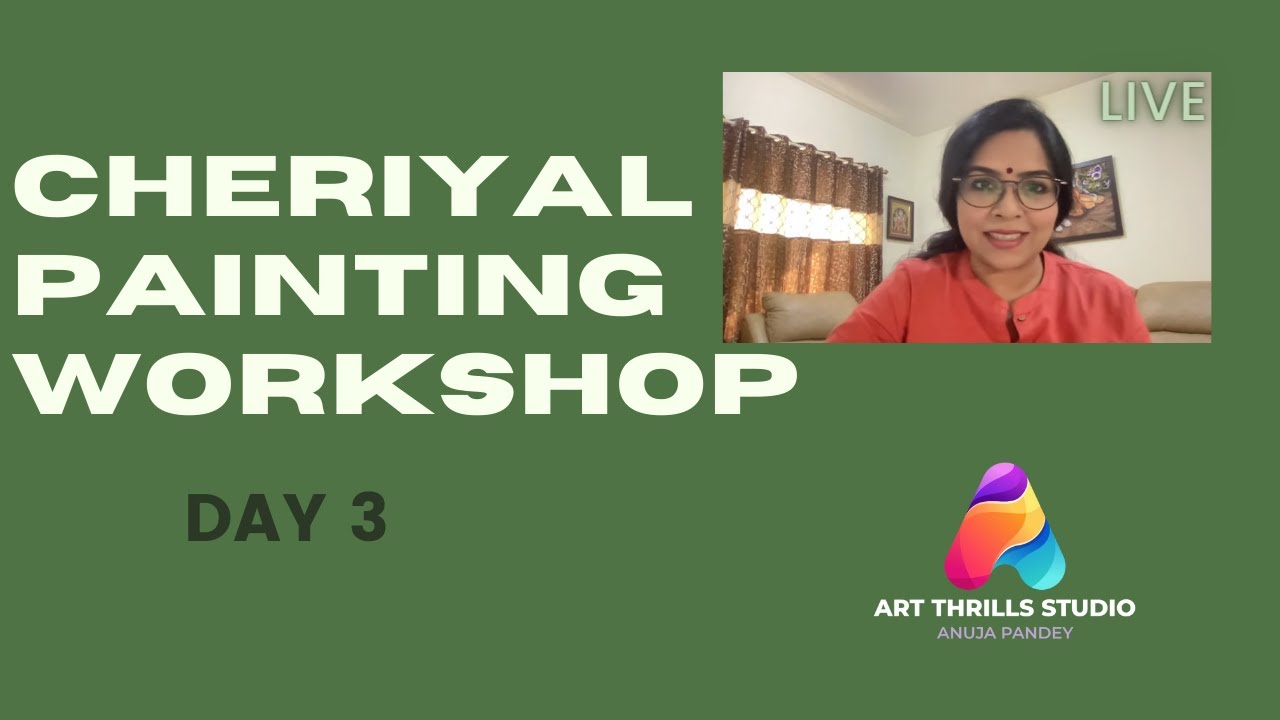 Cheriyal Painting Live Workshop : Day 3