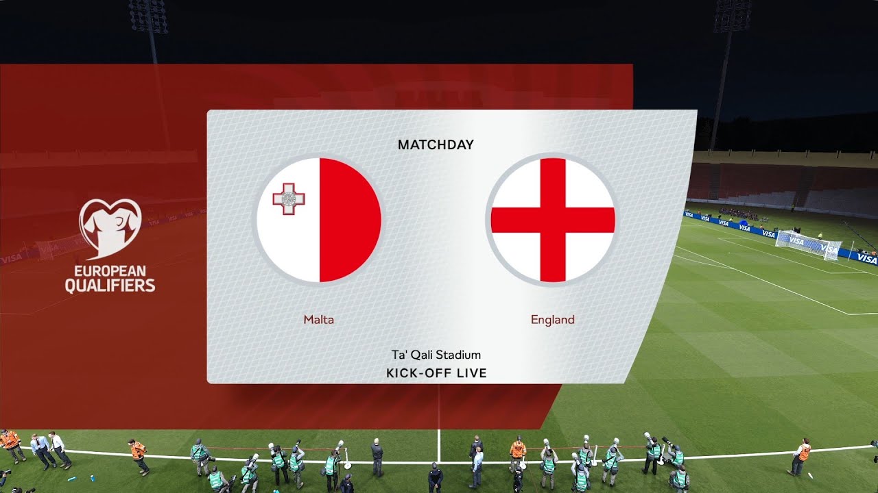 Malta vs England | Ta'Qali Stadium | European Qualifiers | PES 2021