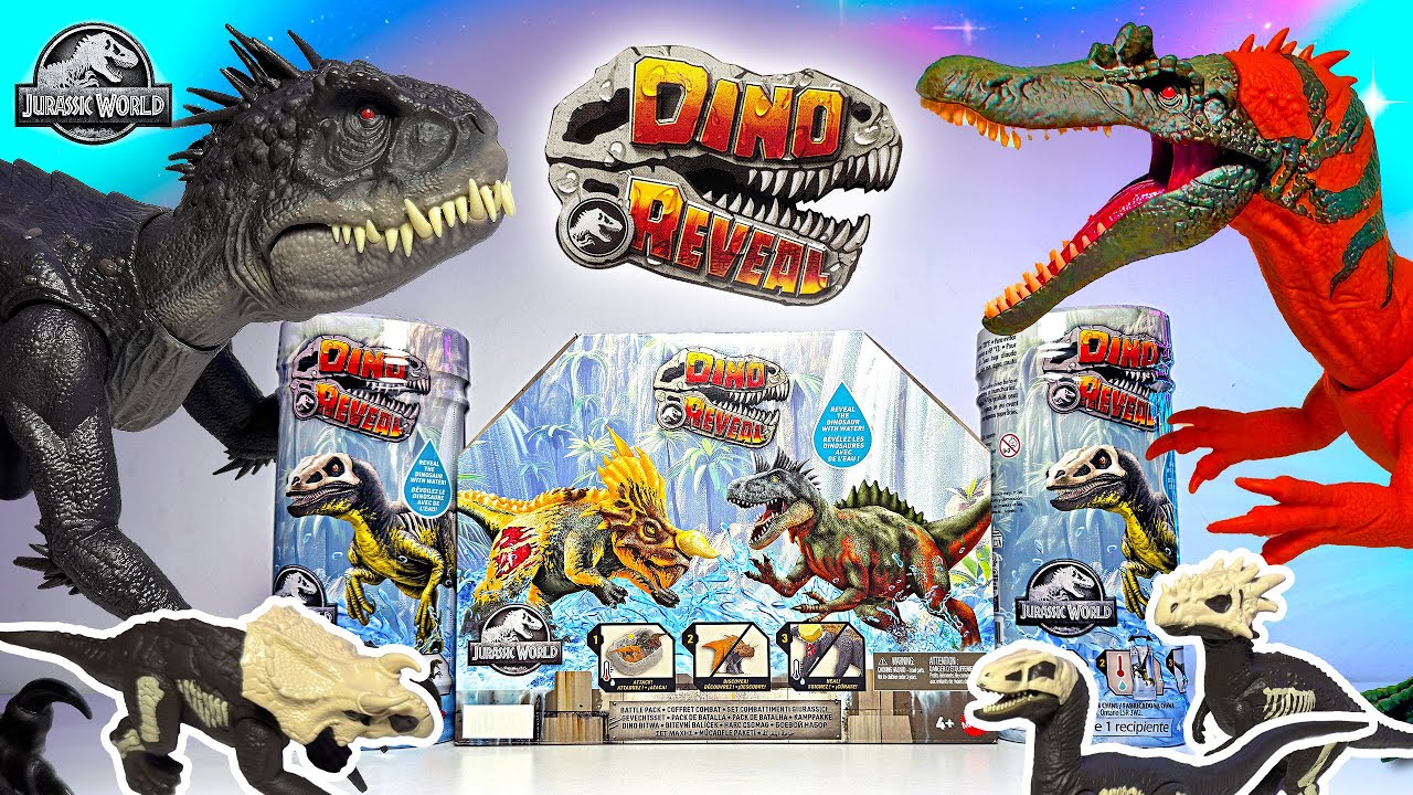 NEW Jurassic World DINO REVEAL Dinosaur Toys! Scorpios Rex, Indoraptor, Allosaurus, Ceratosuchus