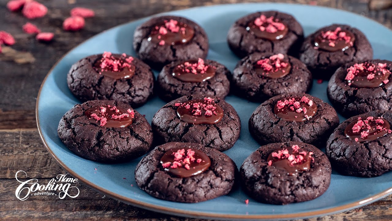 Chocolate Thumbprint Cookies