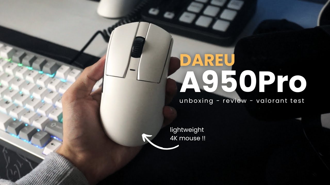 unboxing gaming mouse for valorant 🎮 - Dareu A950 Pro + valorant test