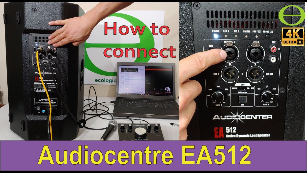 Unboxing and quick review of the Audiocentre EA512 active loudspeaker - setup shown