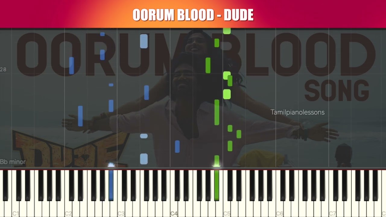 Oorum Blood - Dude | Synthesia Piano Tutorial | Sai Abhyankar | Pradeep Ranganathan