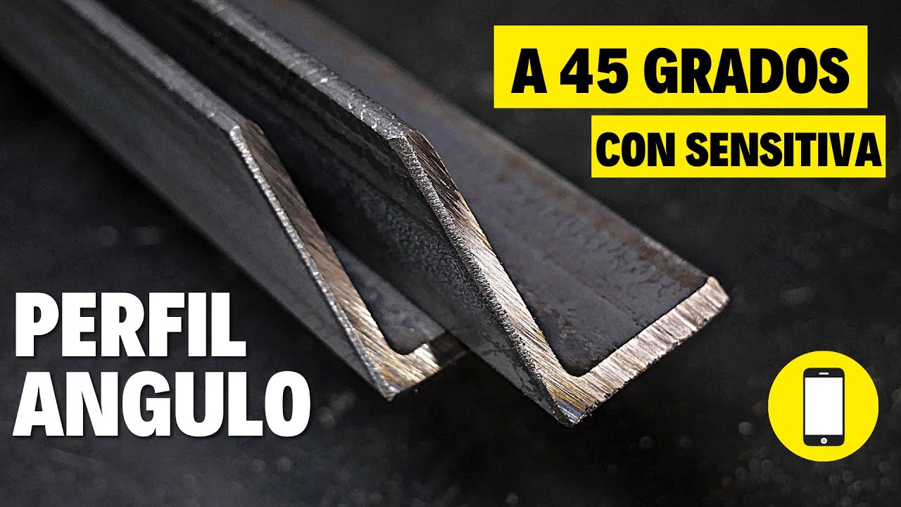 Cortar perfil ángulo a 45 con sensitiva