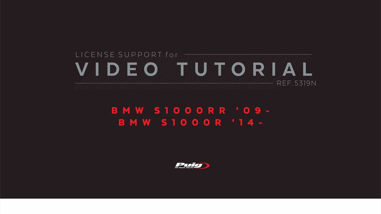 REF.5319N Puig License Support for BMW S1000RR 09’-/S1000R 14’-