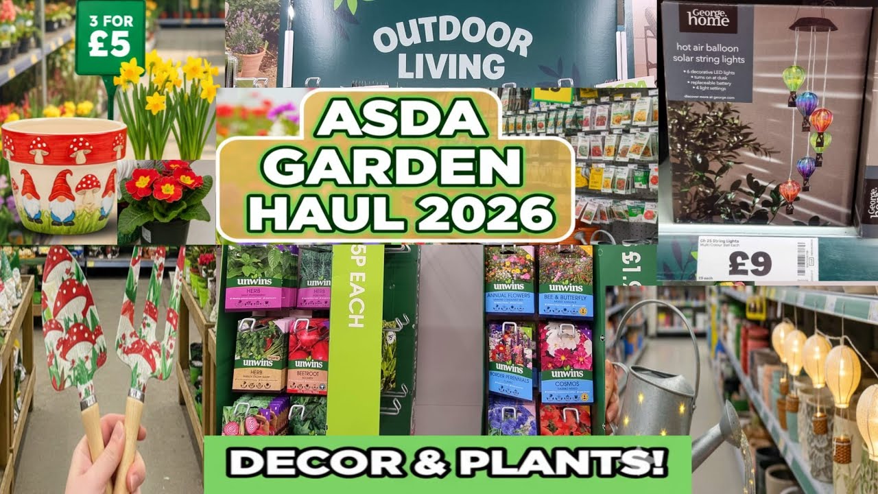 NEW ASDA Gardening Range 2026 🌿 Budget Decor, Plants & Solar Lights | Shop With Me