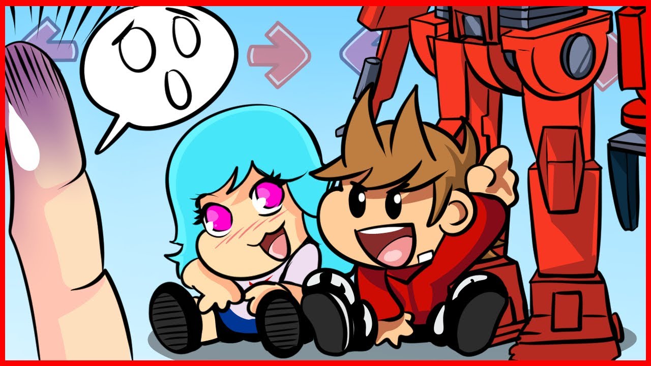 Anime Chibi Fnf vs Finger - Friday Night Funkin' Animation - Sky & Tord