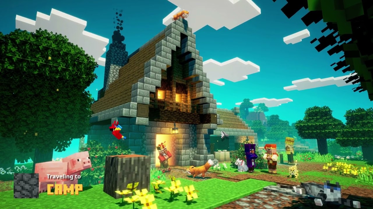 playing minecraft dungeons