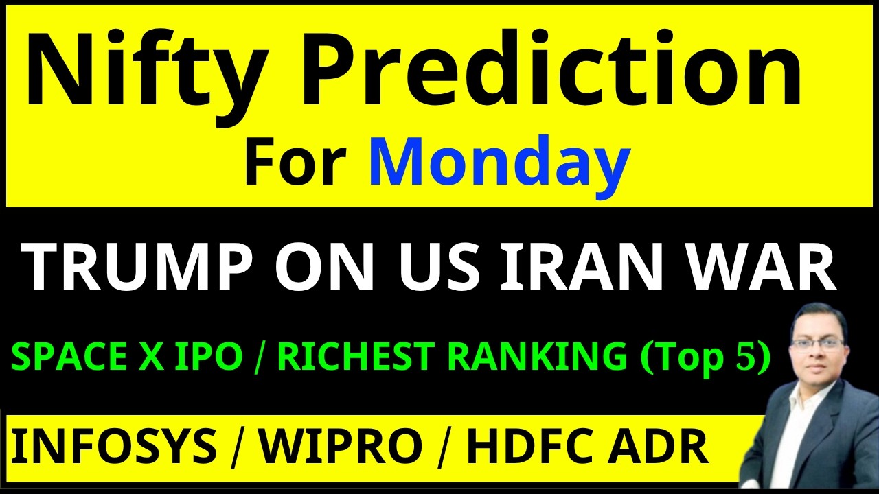 NIFTY PREDICTION FOR MONDAY I BANK NIFTY I DOW JONES I Space X IPO I ELON MUSK I RICHEST RANKING