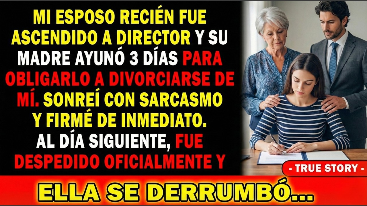 Mi Esposo Ascendi&oacute;🎉 Su Madre Ayun&oacute; Para Forzar Nuestro Divorcio🍛 Sonre&iacute; Y Firm&eacute;✅ Al D&iacute;a Siguiente...