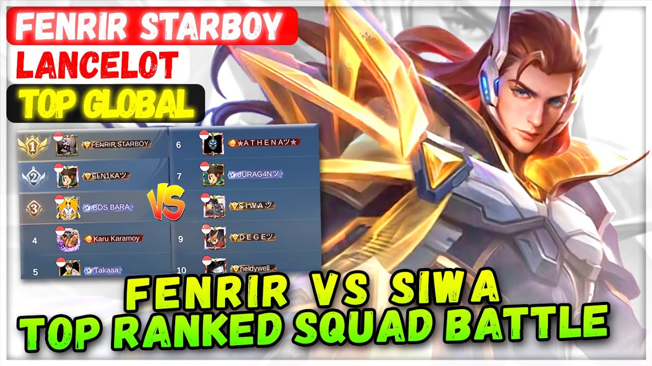 Fenrir VS Siwa Top Ranked Squad Battle [ Top 1 Ranked Global ] FENRIR STARBOY - Mobile Legends Build