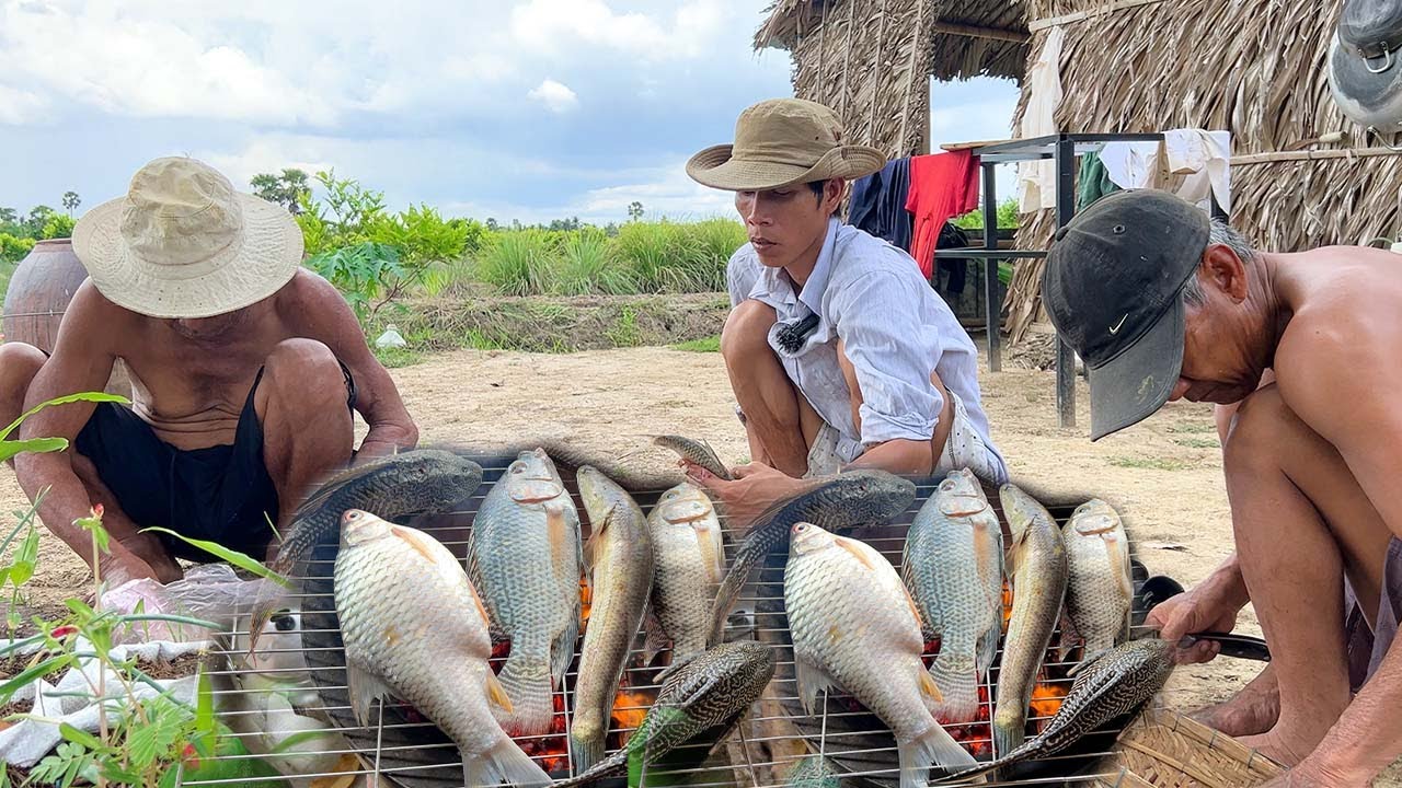VỠN VỠN RỦ NHAU ĐI BẮT CÁ ĐỒNG VƯỜN CAM TOÀN CÁ NGON CHÚ SƠN QUẠO VÌ  KHÔNG DC NHẬ.U MỒI BÉN