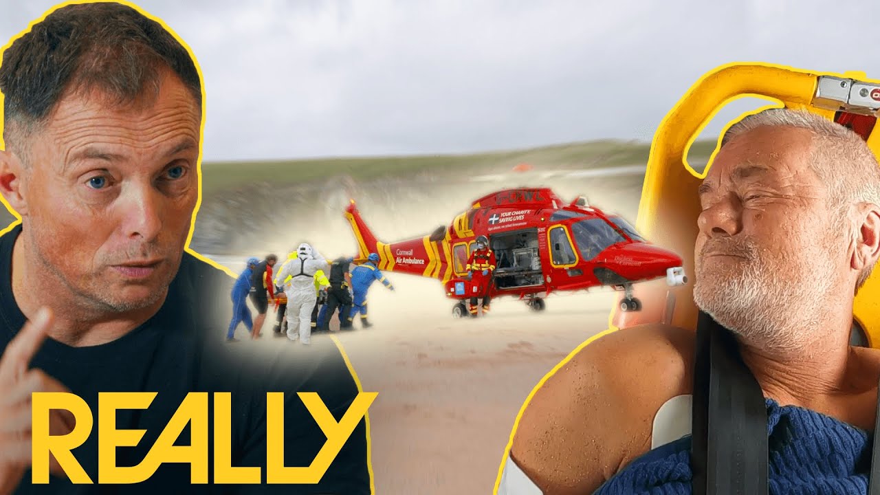 Crew Race To Fly Heart Attack Patient To Hospital Before They Run Out Of Fuel | Cornwall Air 999