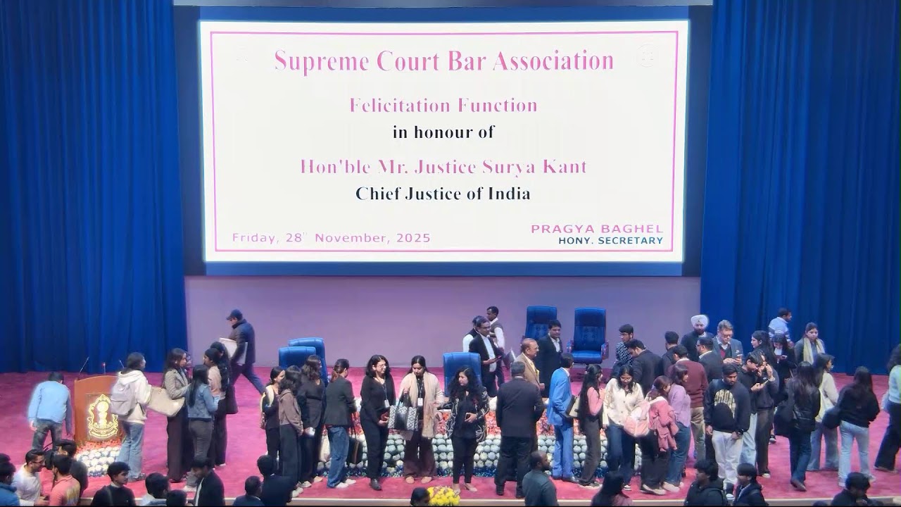 Felicitation of Hon’ble Justice Surya Kant, Chief Justice of India | 28 Nov 2025 | SC Auditorium