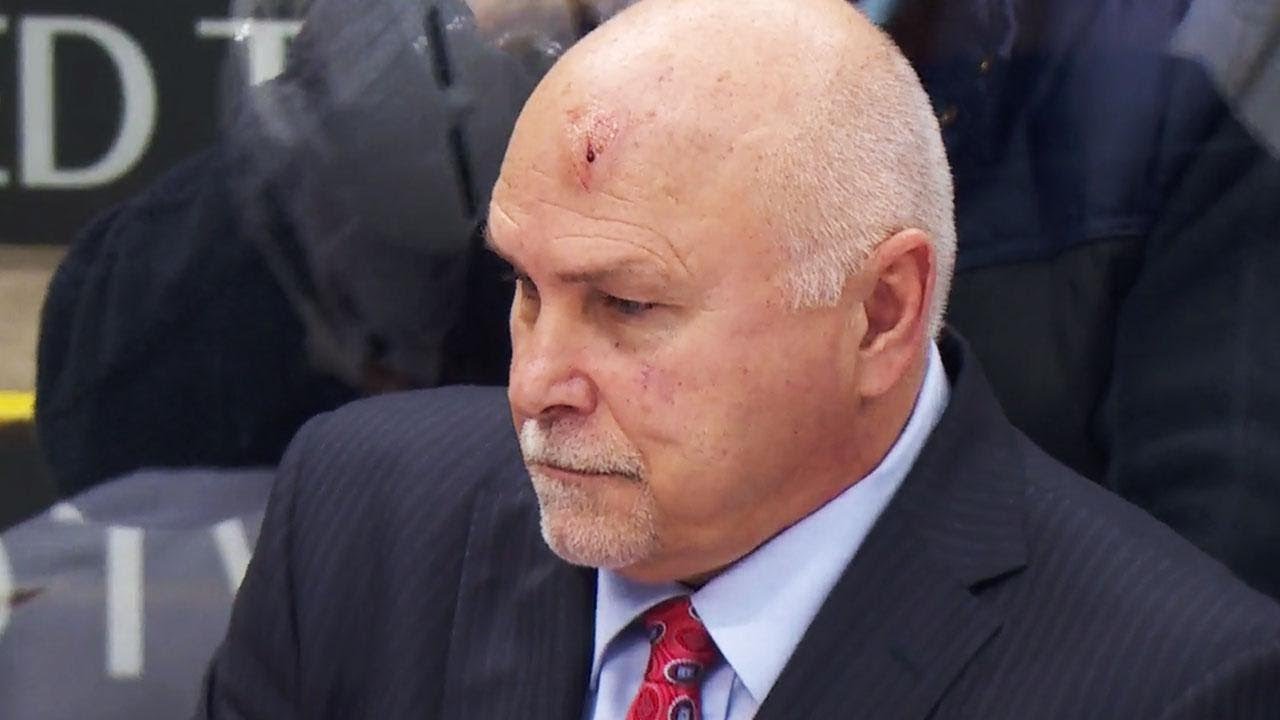 NHL: Coaches Hit by Puck