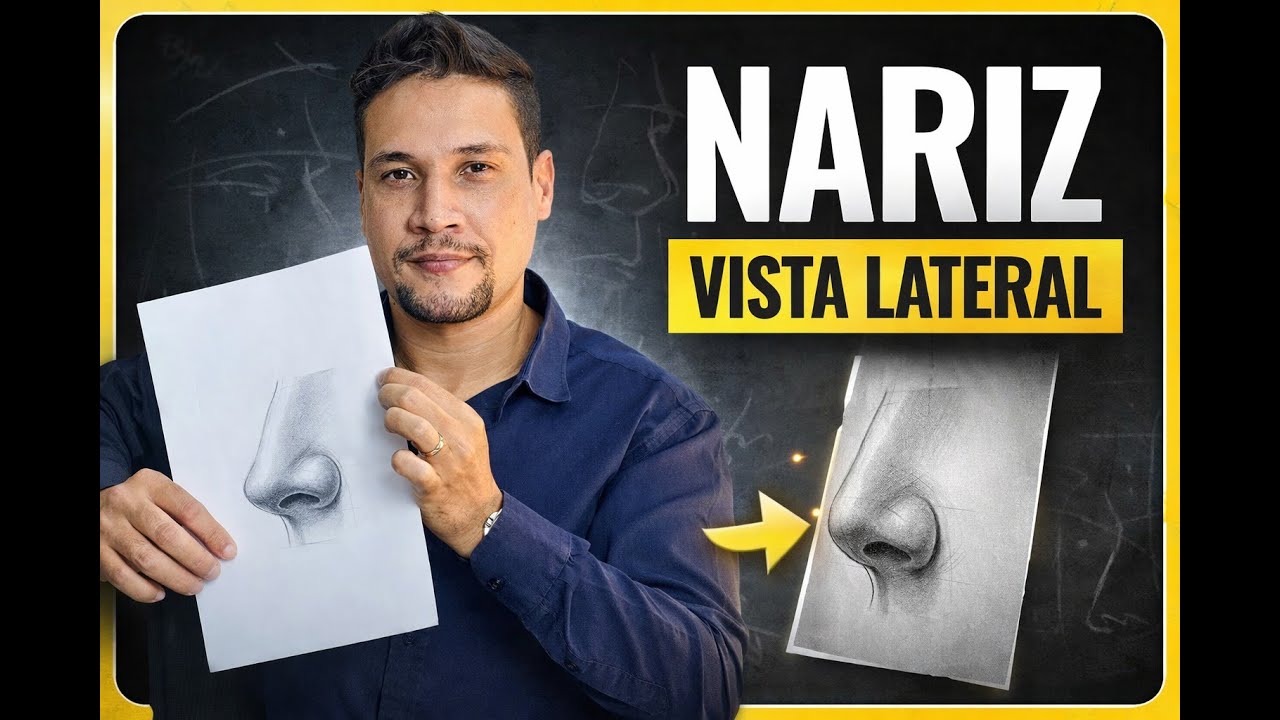 Como desenhar nariz de lado | Desenho ao vivo – Dia 9