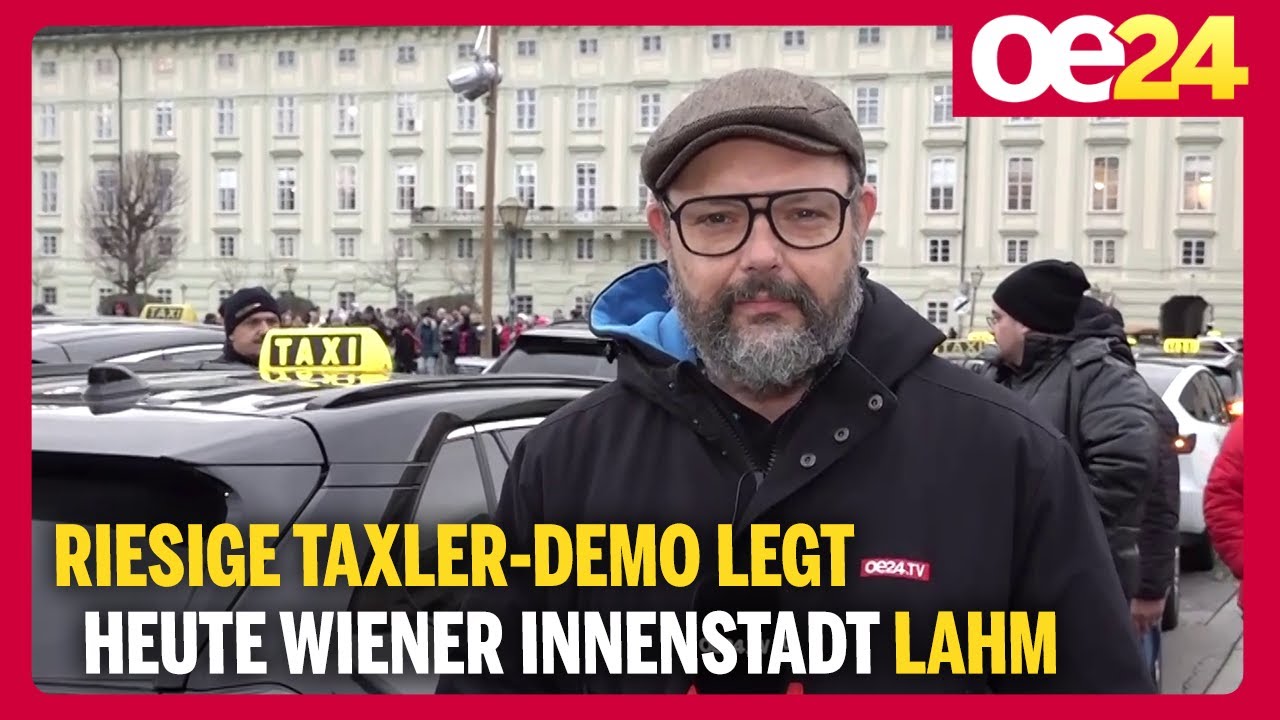 Riesige Taxler-Demo legt heute Wiener Innenstadt lahm