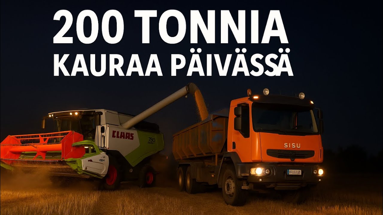 Puinnit 2025 – 200 tonnia kauraa päivään Orissaarentilalla🔥🌾