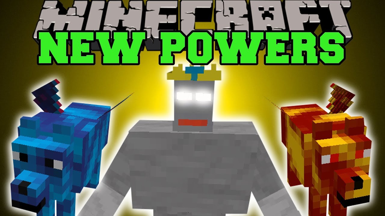 Minecraft: NEW POWERS (FIRE, WATER & DARKNESS!) Mod Showcase