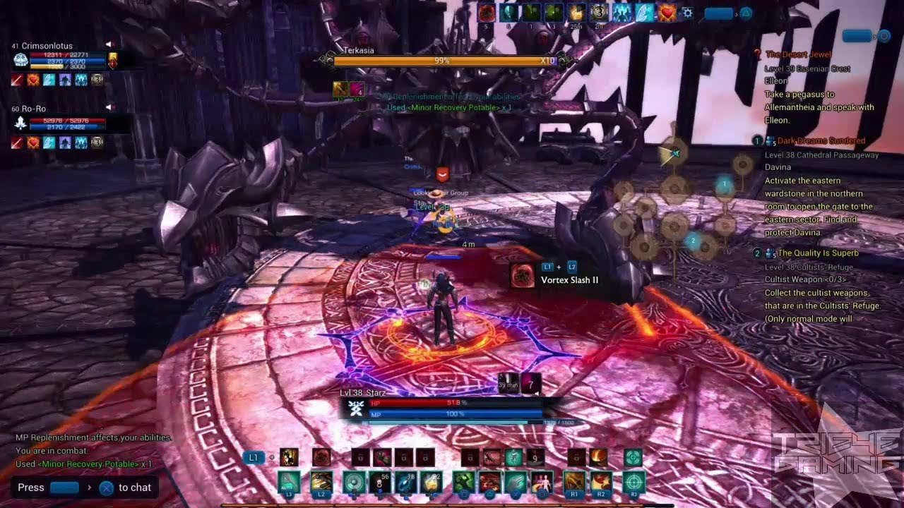 Tera PS4 TTS   Cultists' Refuge  Warrior PoV