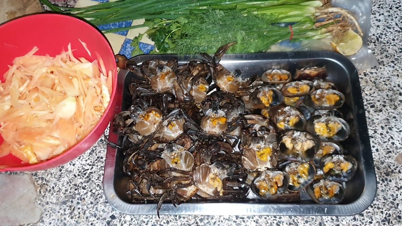 สูตรอ่อมปูนาใส่มะละกอ ลาบปูนา ย่างใส้กรอกแซ่บยามเย็น