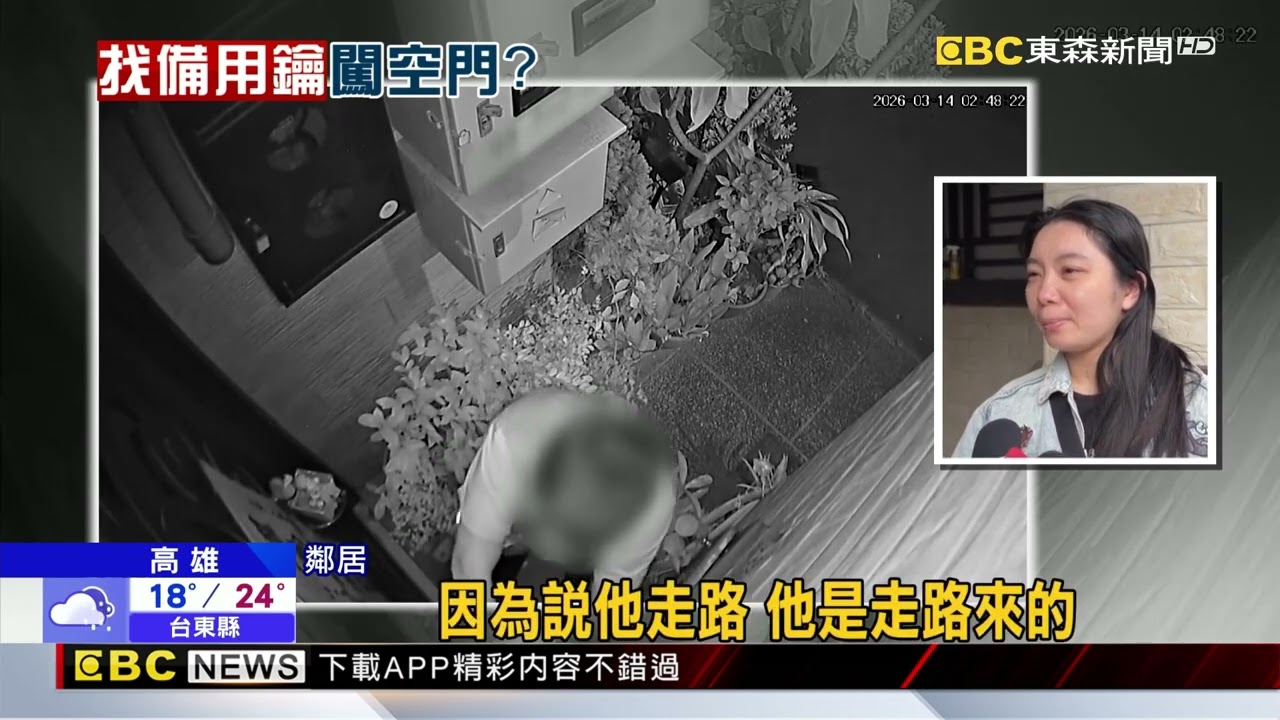 備用鑰匙勿留門外！詭異男摸黑翻找 住戶驚 @newsebc