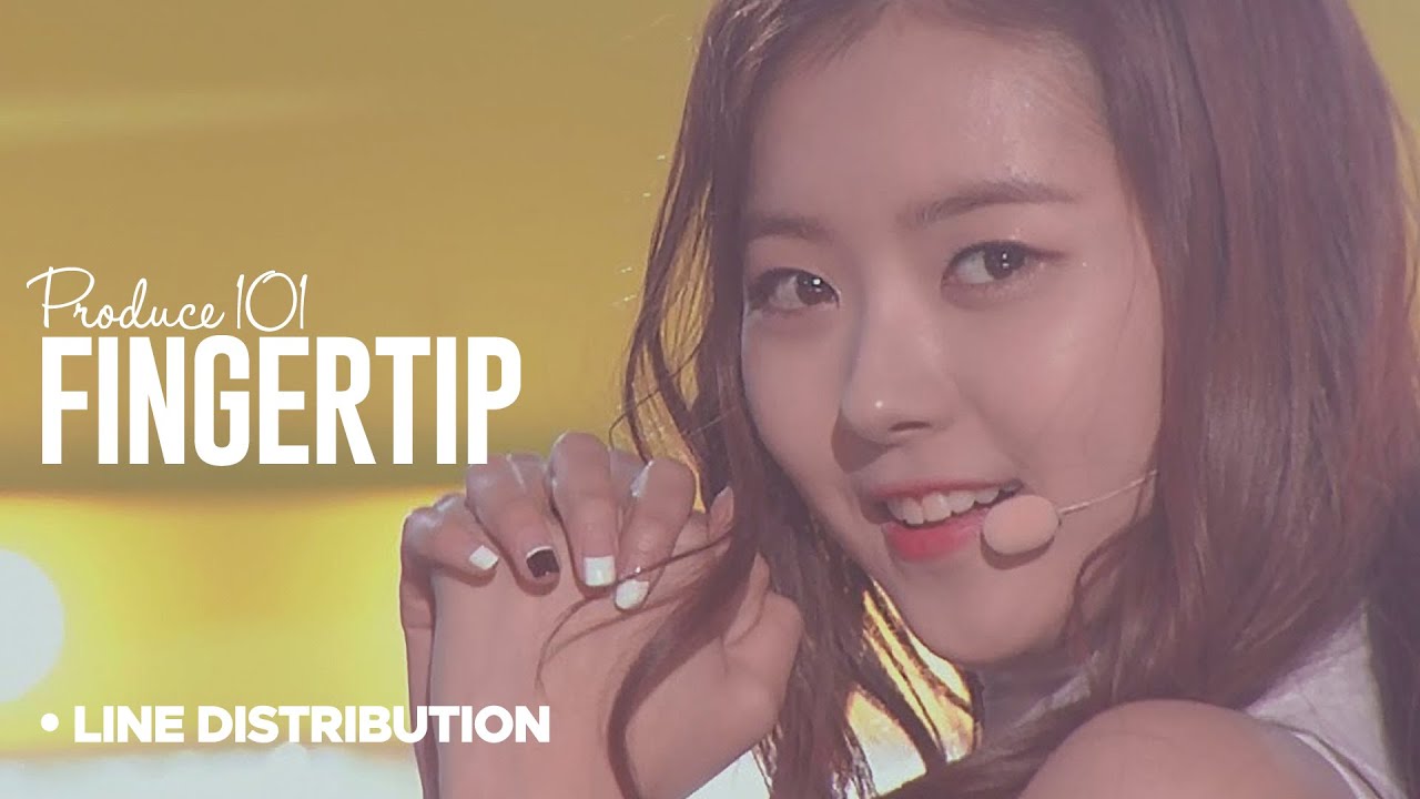 PRODUCE 101/I.O.I - Fingertips: Line Distribution (Color Coded)