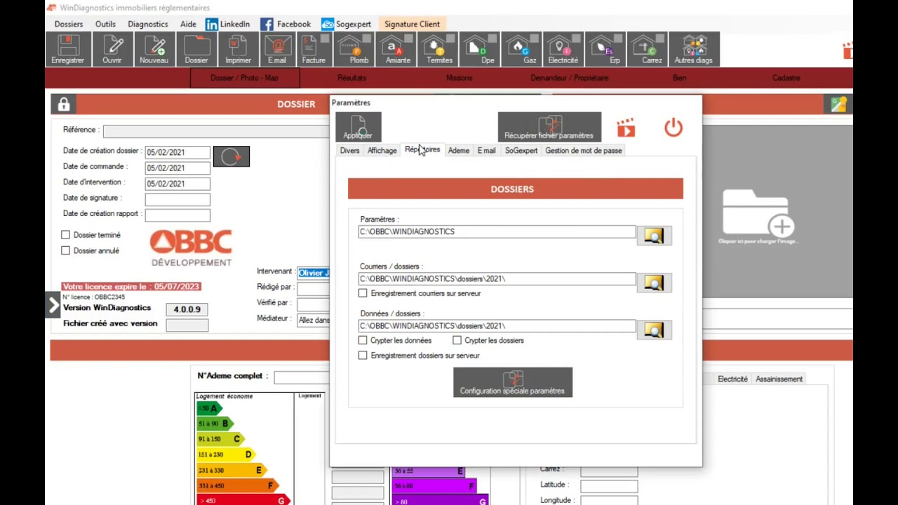 [OBBC - WinDiagnostics] Modifier paramètres du logiciel