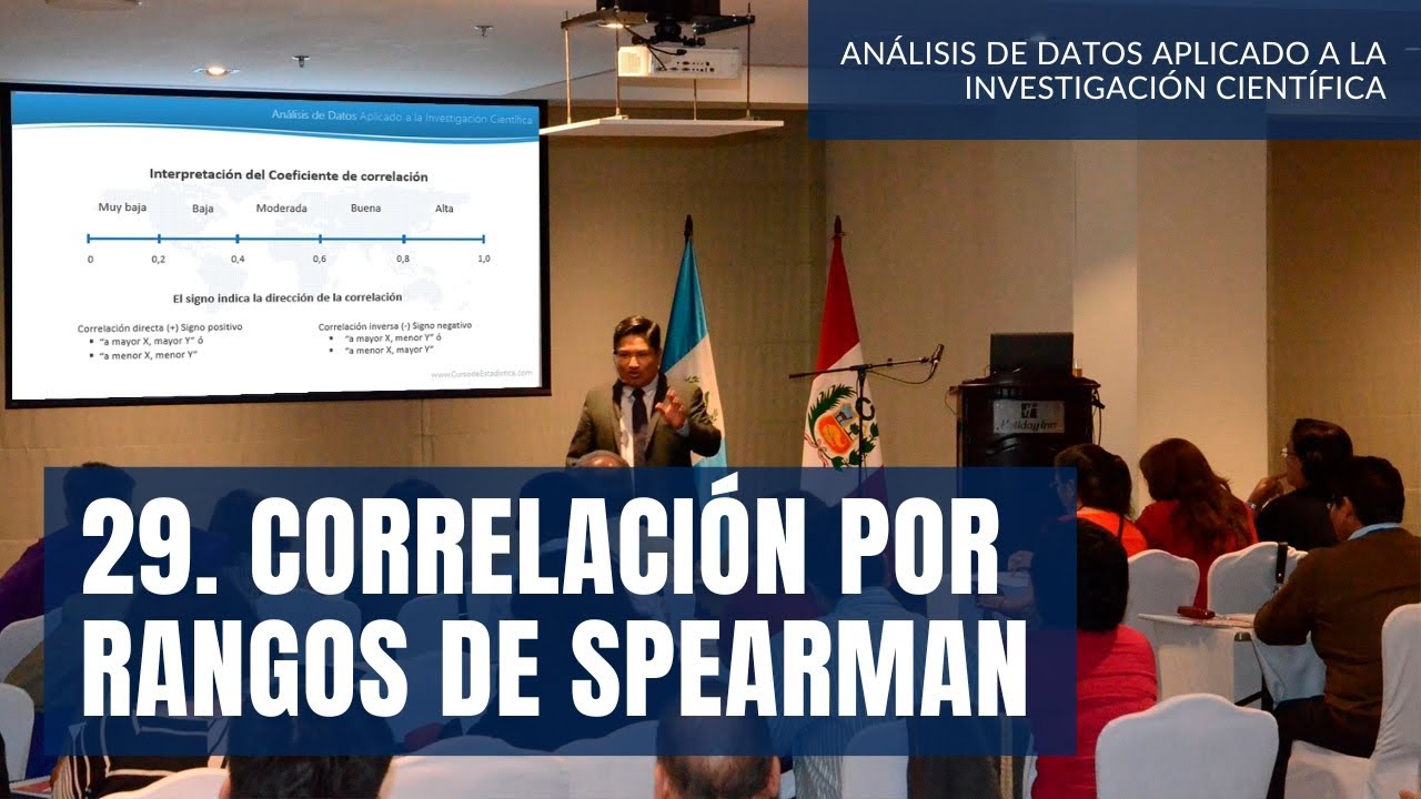 29. Correlación por rangos de Spearman | Curso de Estadística | Investigación Científica