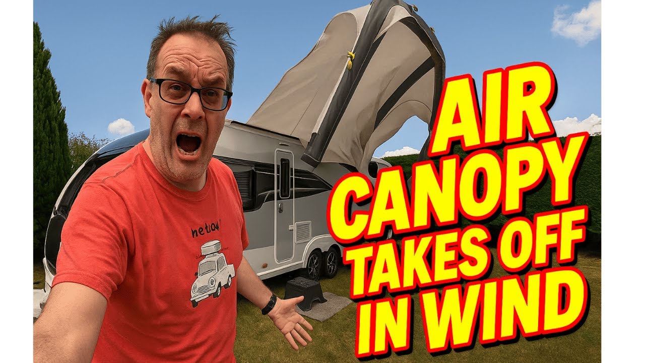 💥 DISASTER STRIKES with Our New Air Canopy! 🌬️⛺ Dometic Sunshine Air Pro 500 CHAOS! 😱