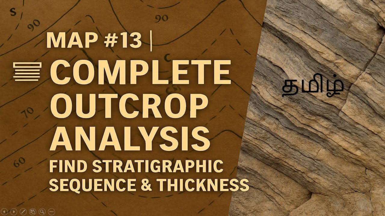 Complete Geological Mapping Tutorial: Find Stratigraphic Sequence & Thickness from Outcrop, Tamil