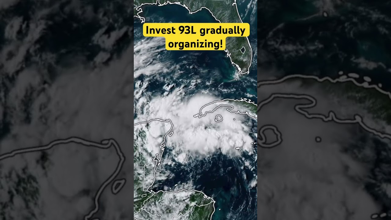 Invest 93L Gradually organizing #cyclone #shorts