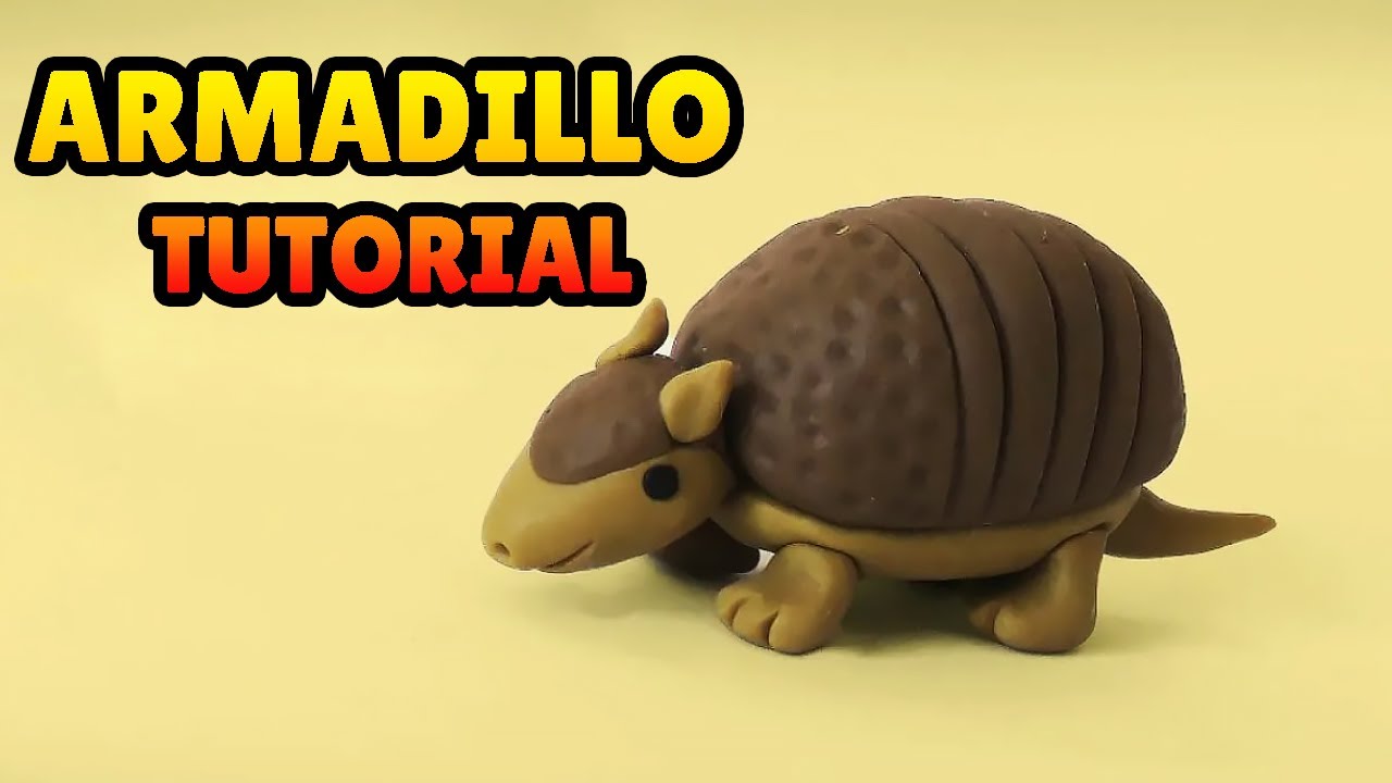 🔴 DIY How to Make ARMADILLO - Polymer Clay, plastilina and Fondant Tutorial