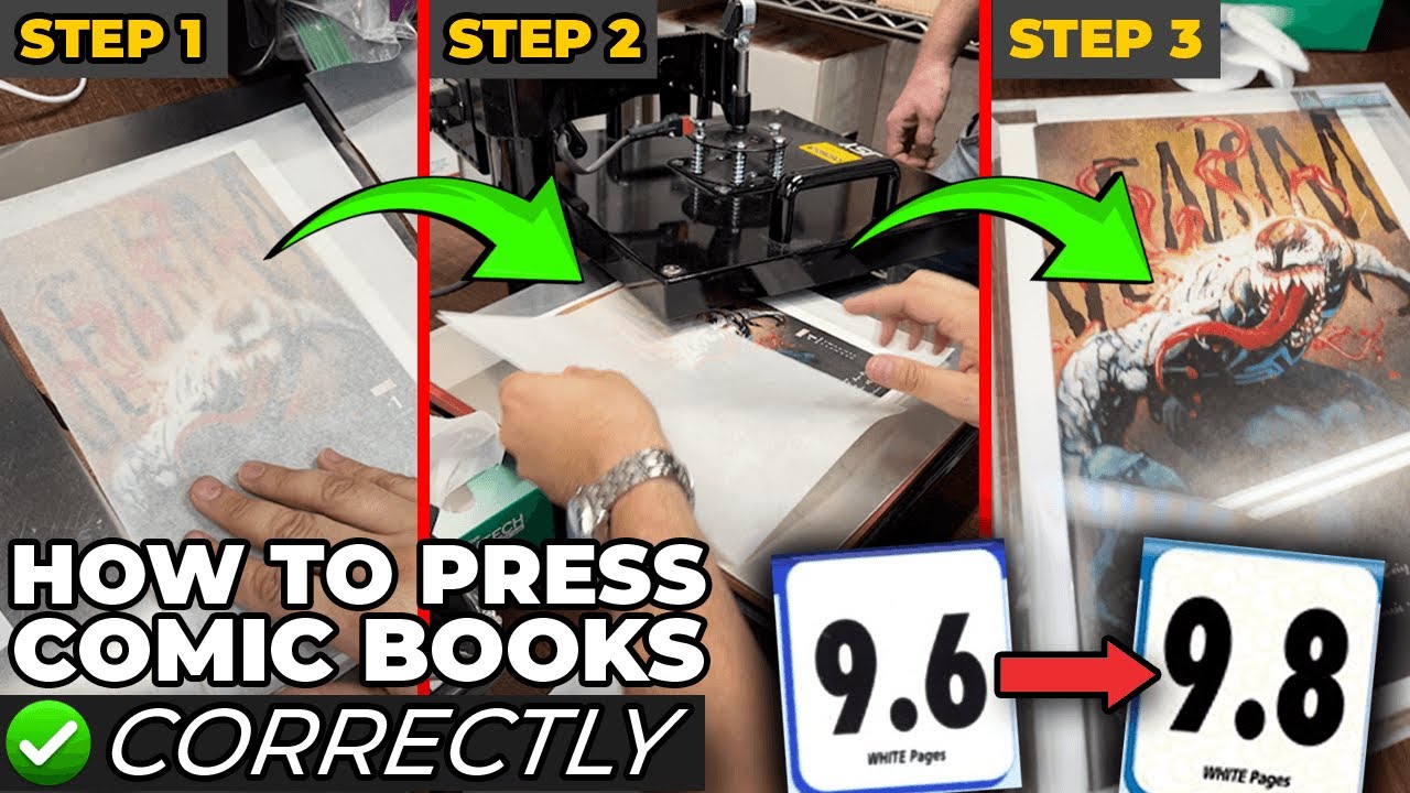 How to Press a Comic Book CORRECTLY 📚💯 ft. @Immaculate Comics