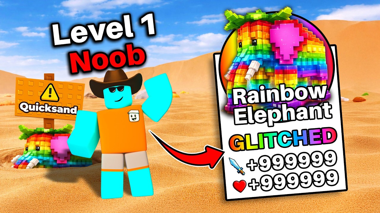 Starting Over as NOOB with OP GLITCHED SECRET in Escape Quicksand For Brainrots!