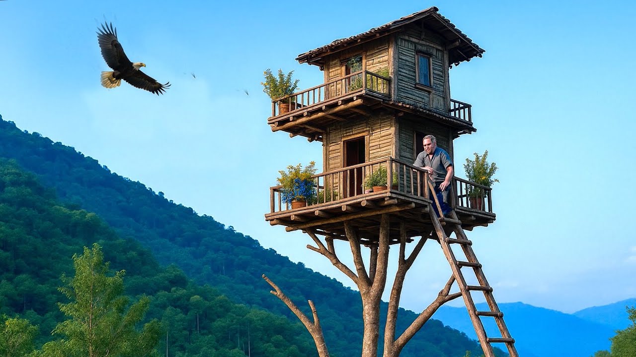 Build a 2 Story Tree House As Beautiful As Dreams Avoid Dangerous Wild Animals!
