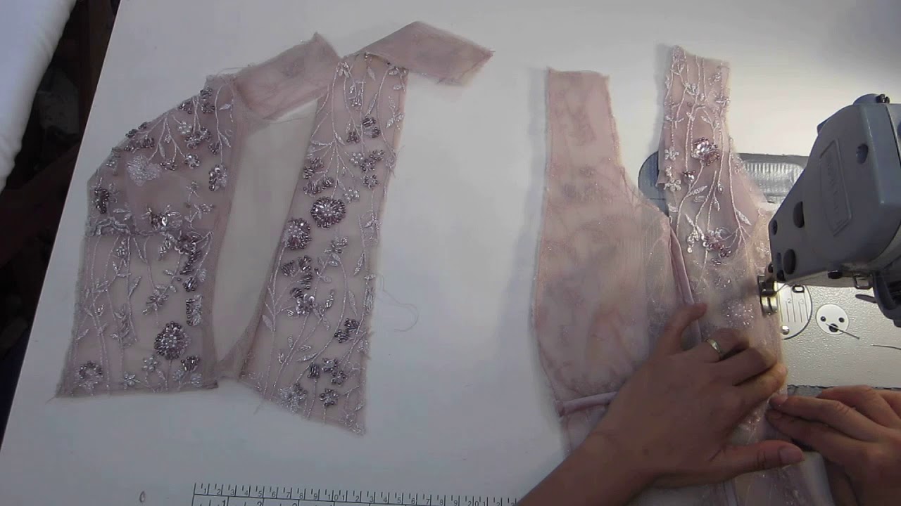 COSER ENCAJE FINO-FORRADO DE COSTURAS-VARILLAS METÁLICAS-BIESES