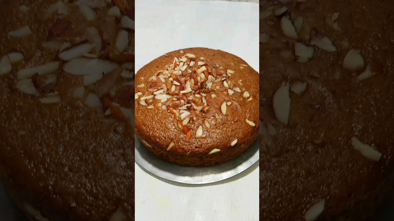 Atta Jaggery Cake Recipe🥧😋Eggless Atta Cake #shorts #ytshorts #cake #cakerecipe #jaggery #recipes