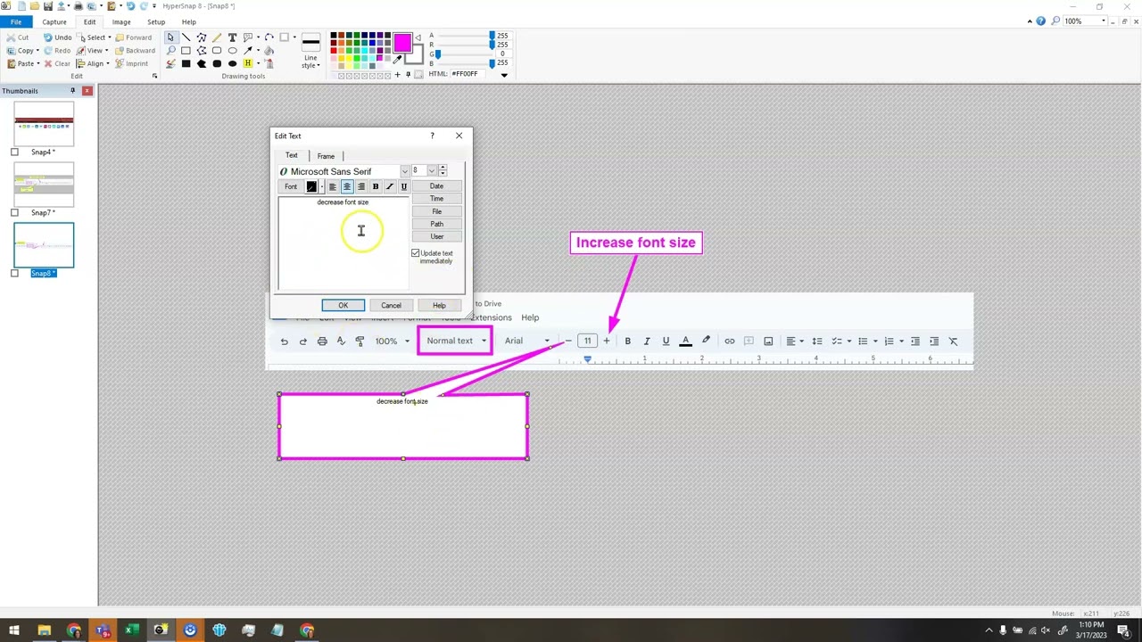 Hypersnap Markup