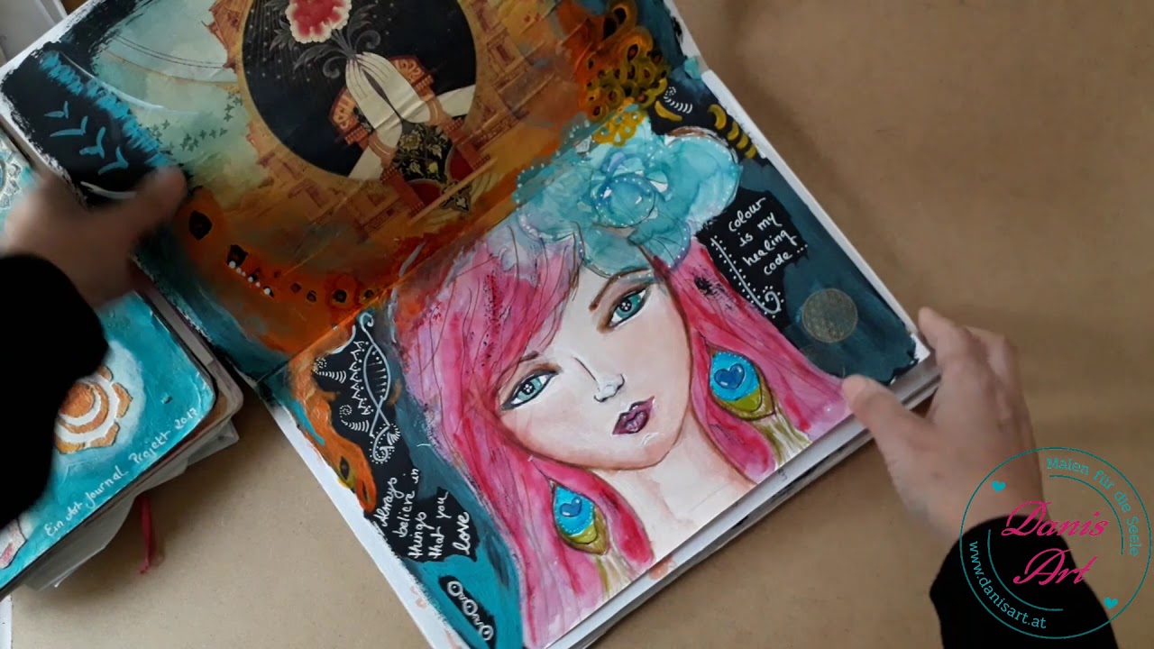 selbstgebastelte Art Journals Danis Art