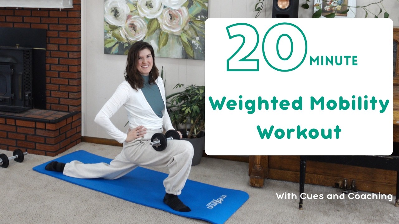 Weighted mobility workout with cues and coaching 20 minutes | All levels | Dumbbells only