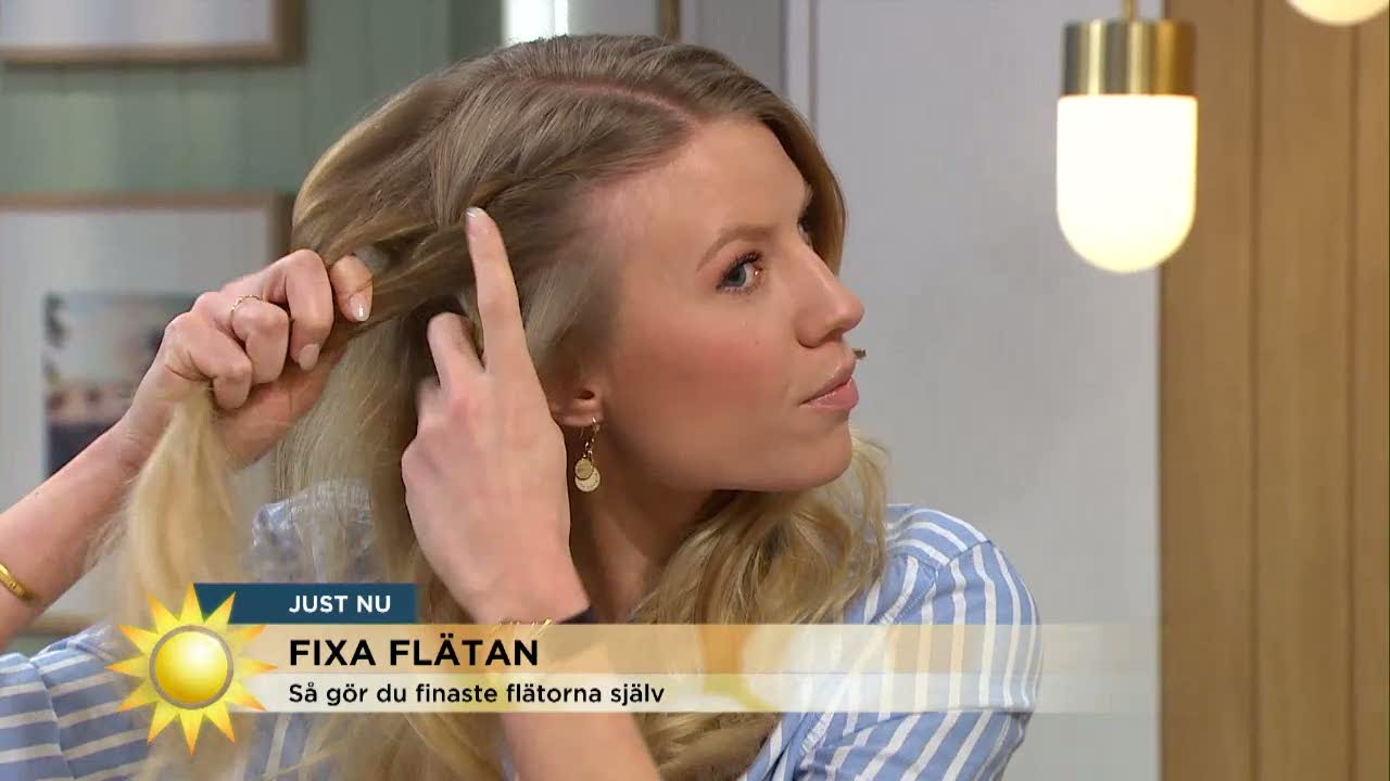 Fixa fina flätan på dig själv - Nyhetsmorgon (TV4)