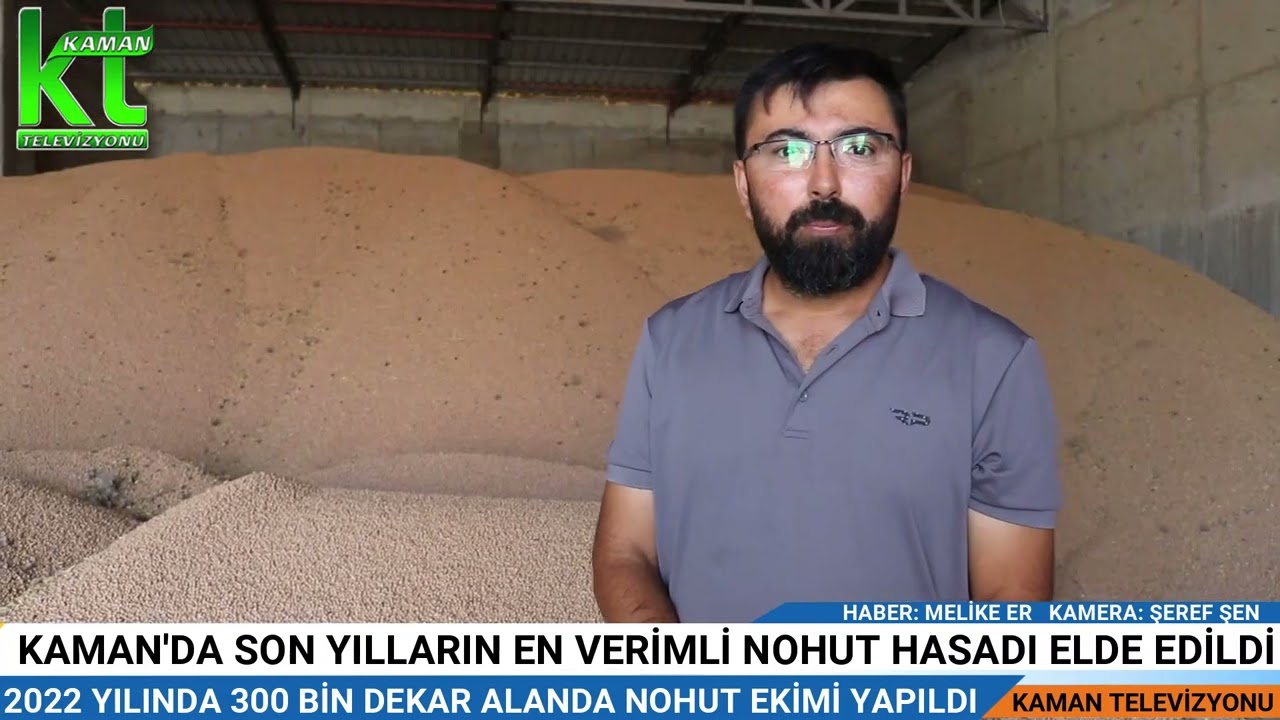 KAMAN 'DA SON YILLARIN EN VERİMLİ NOHUT HASADI ELDE EDİLDİ