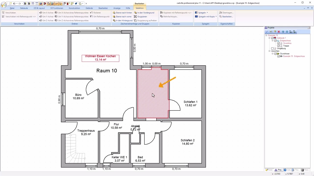 cadvilla® Support - Automatische Positionierung der Raumtexte wiederherstellen