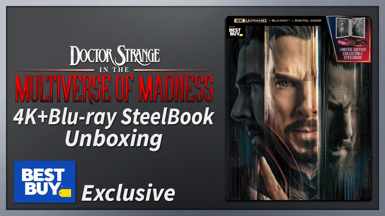 Doctor Strange in the Multiverse of Madness Best Buy Exclusive 4K+2D Blu-ray SteelBook Unboxing