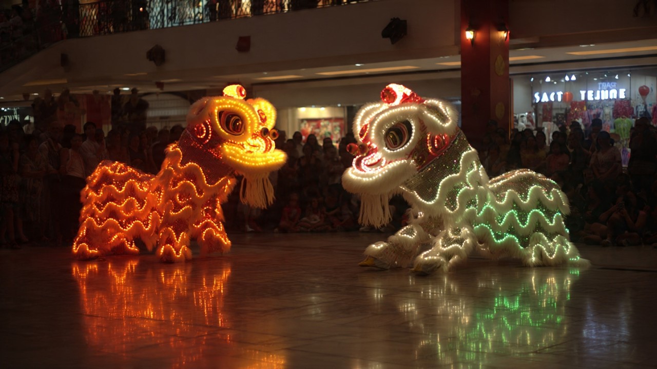 Spectacular LED Lion Dance Performance | Chinese New Year 2026 | Bagatelle Mauritius
