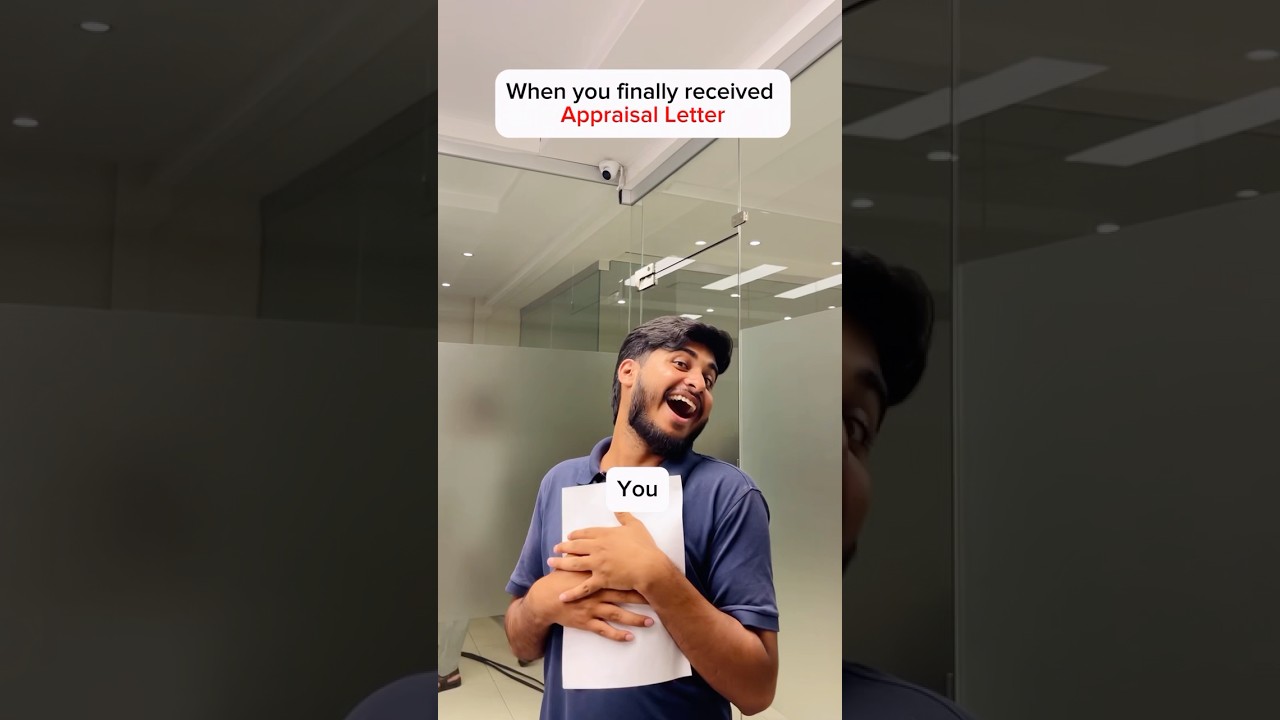 When you finally received appraisal letter 🤣🤣 #officetips #officeexpert #officerules #officeteam