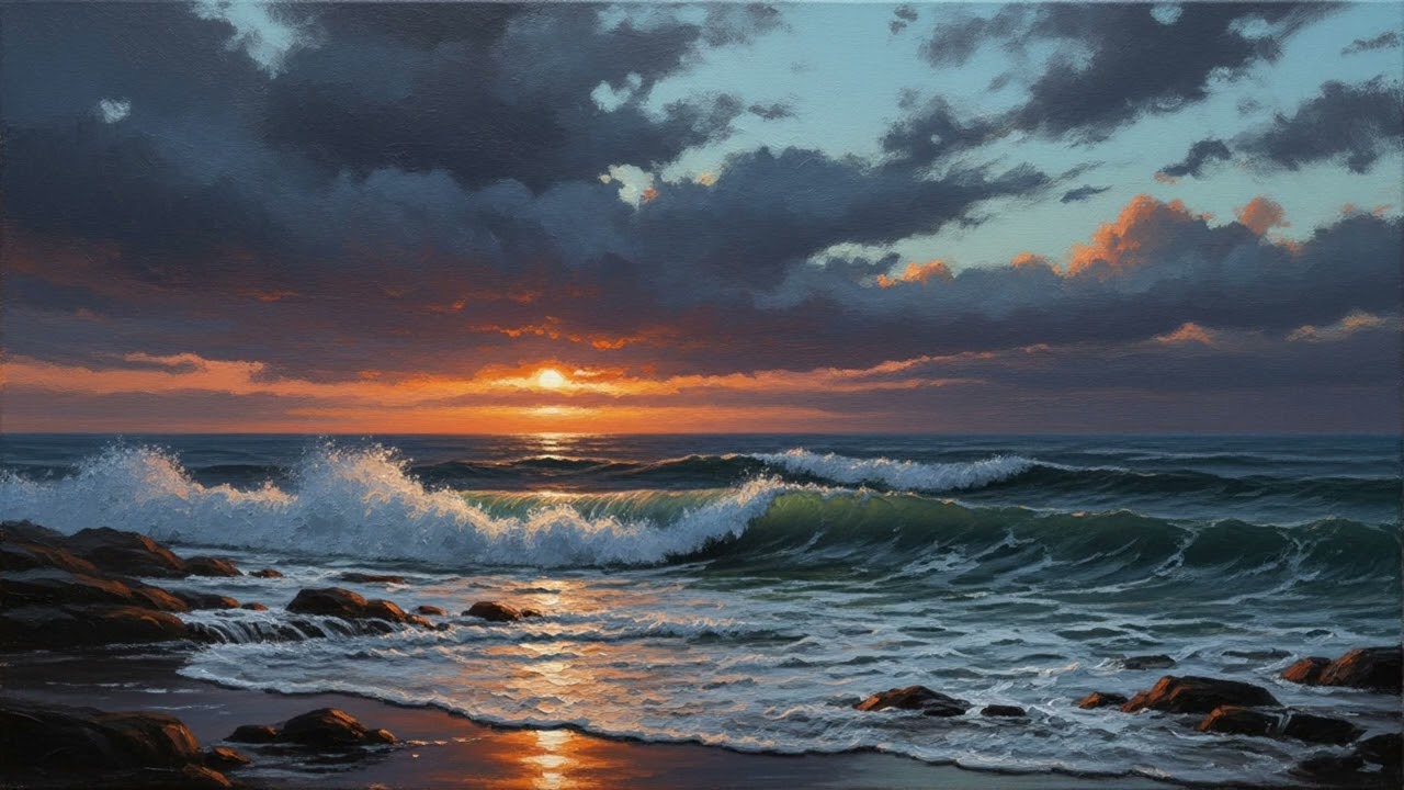 Full Bleed Widescreen 4K ART TV | Gesso Waves | Ultimate Relaxation Art