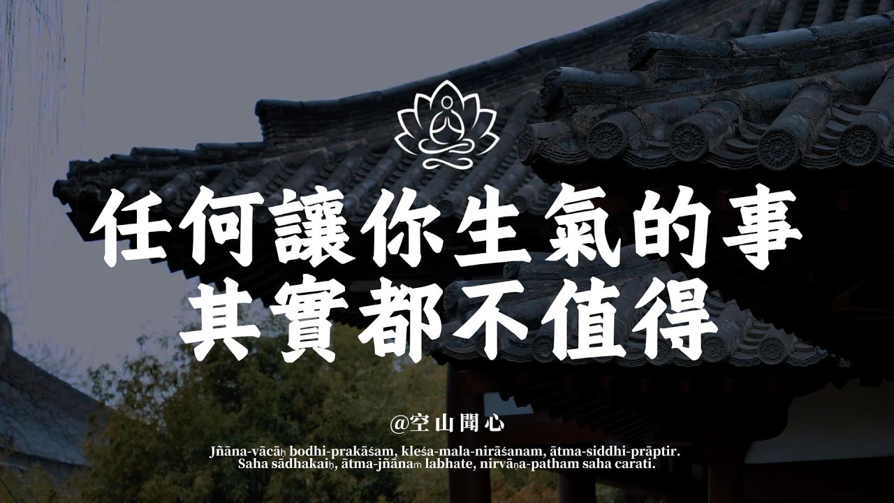 別拿別人的錯誤懲罰自己。任何讓你生氣的事，其實都不值得你計較｜空山聞心 #修行 #國學 #人生感悟 #治癒